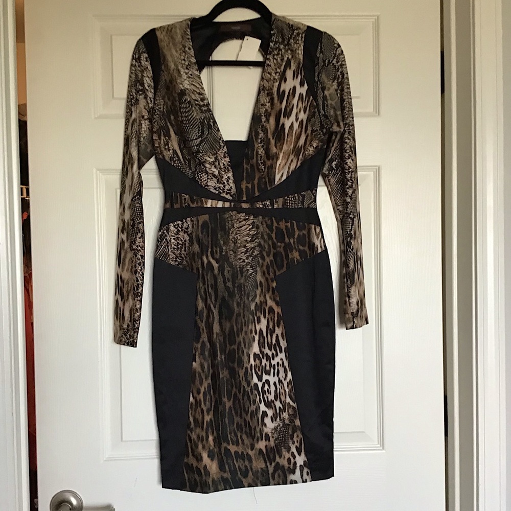 single | mixed animal print dress